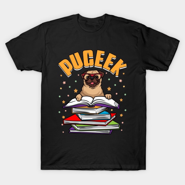 Funny Pug Owners PUGEEK Pug Lover T-Shirt by screamingfool